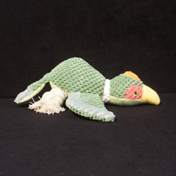 Stuffed and Rope Green Bird Dog Toy for Medium Size Dogs - Picture 2 of 7